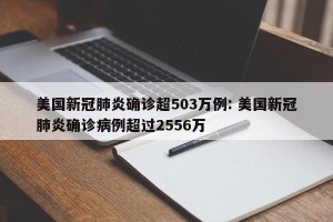 美国新冠肺炎确诊超503万例: 美国新冠肺炎确诊病例超过2556万